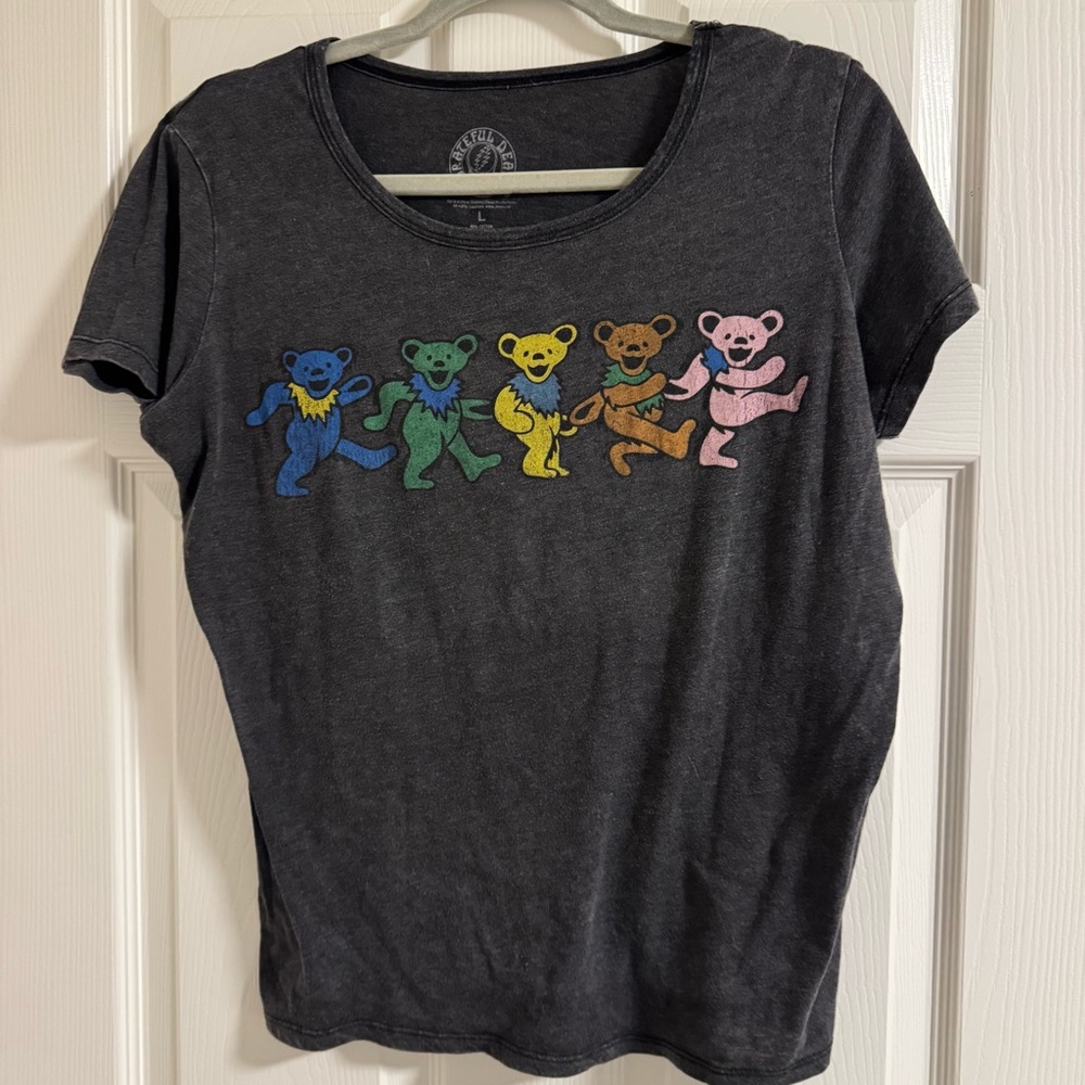 Grateful Dead Black Tee with Iconic Logo